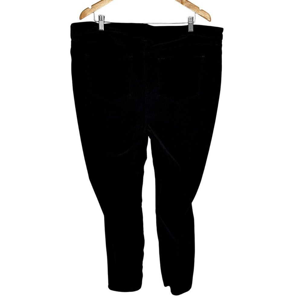 Old Navy Plus Size 20 Tall Rockstar Super Skinny Black Velvet Pants Whimsigoth - Picture 3 of 8